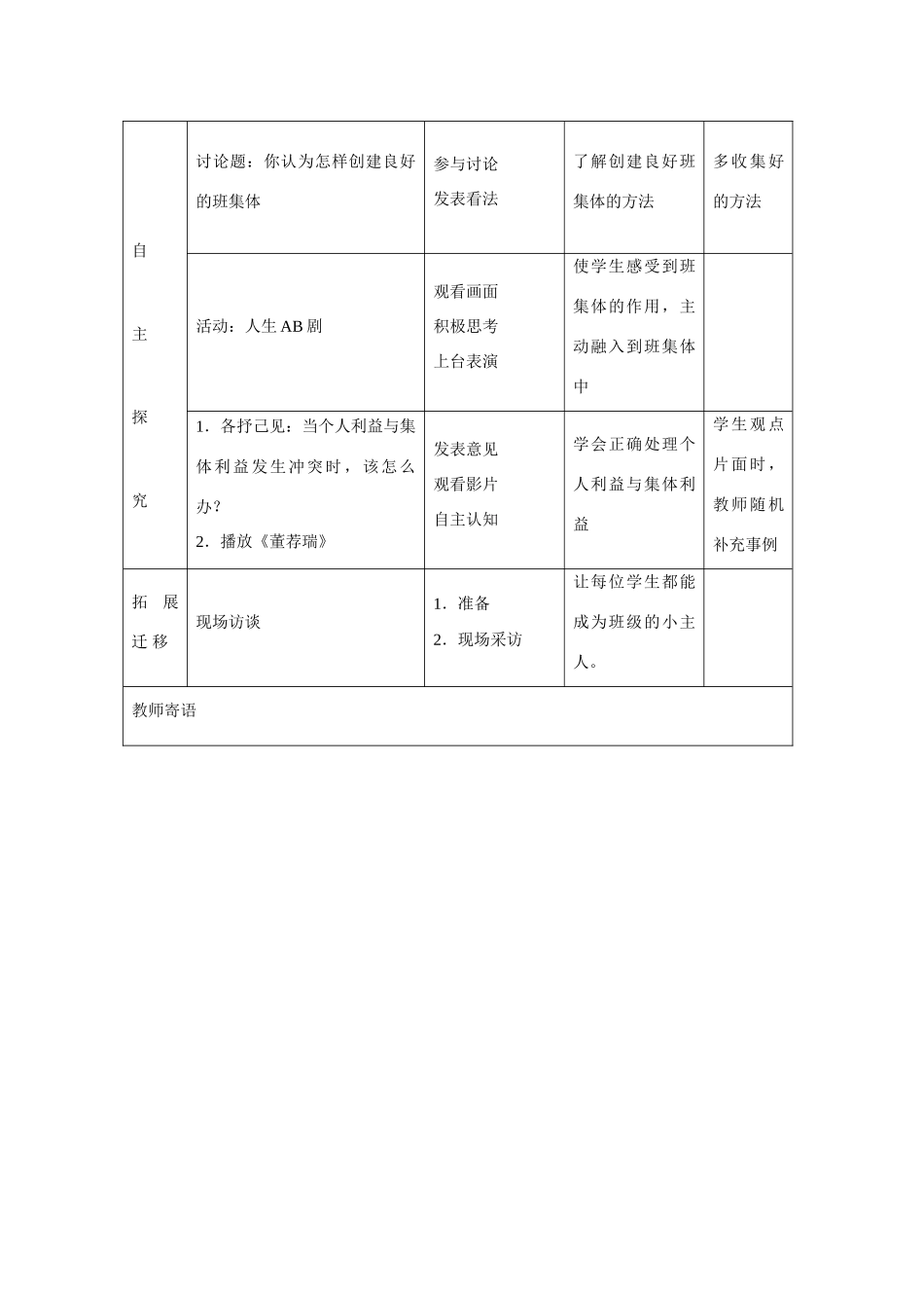 七年级政治上册 第四单元第三节《团结就是力量》教学设计 湘师版教材_第2页
