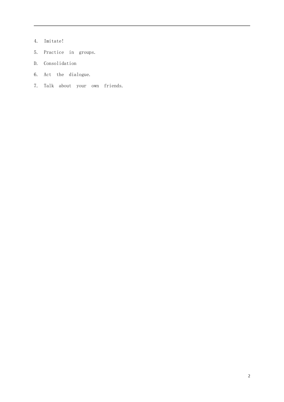 五年级英语下册 5B unit4(2)教案 苏教牛津版_第2页