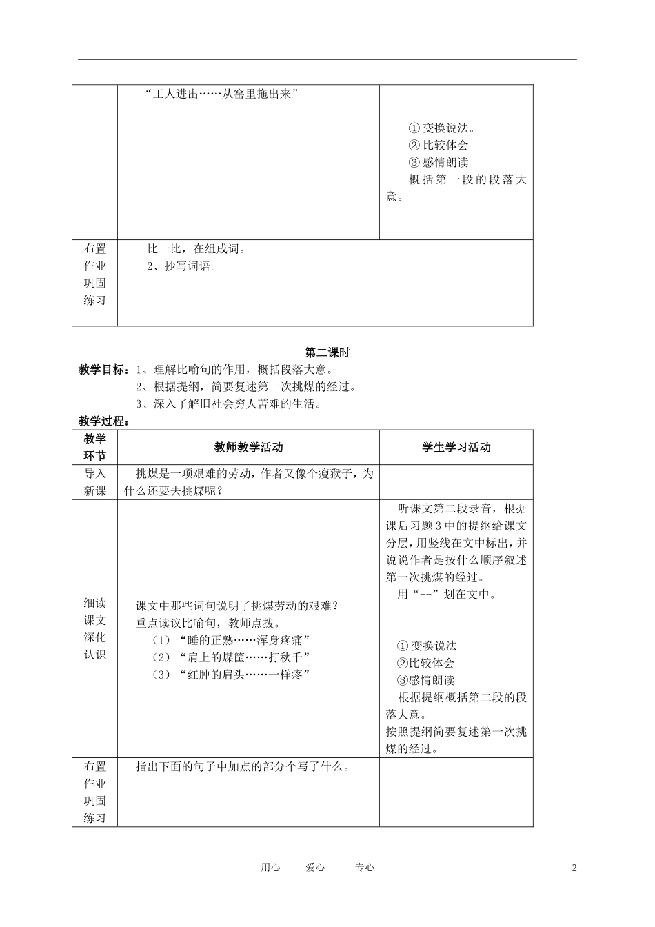 五年级语文下册 《劳动的开端》教案 北师大版_第2页