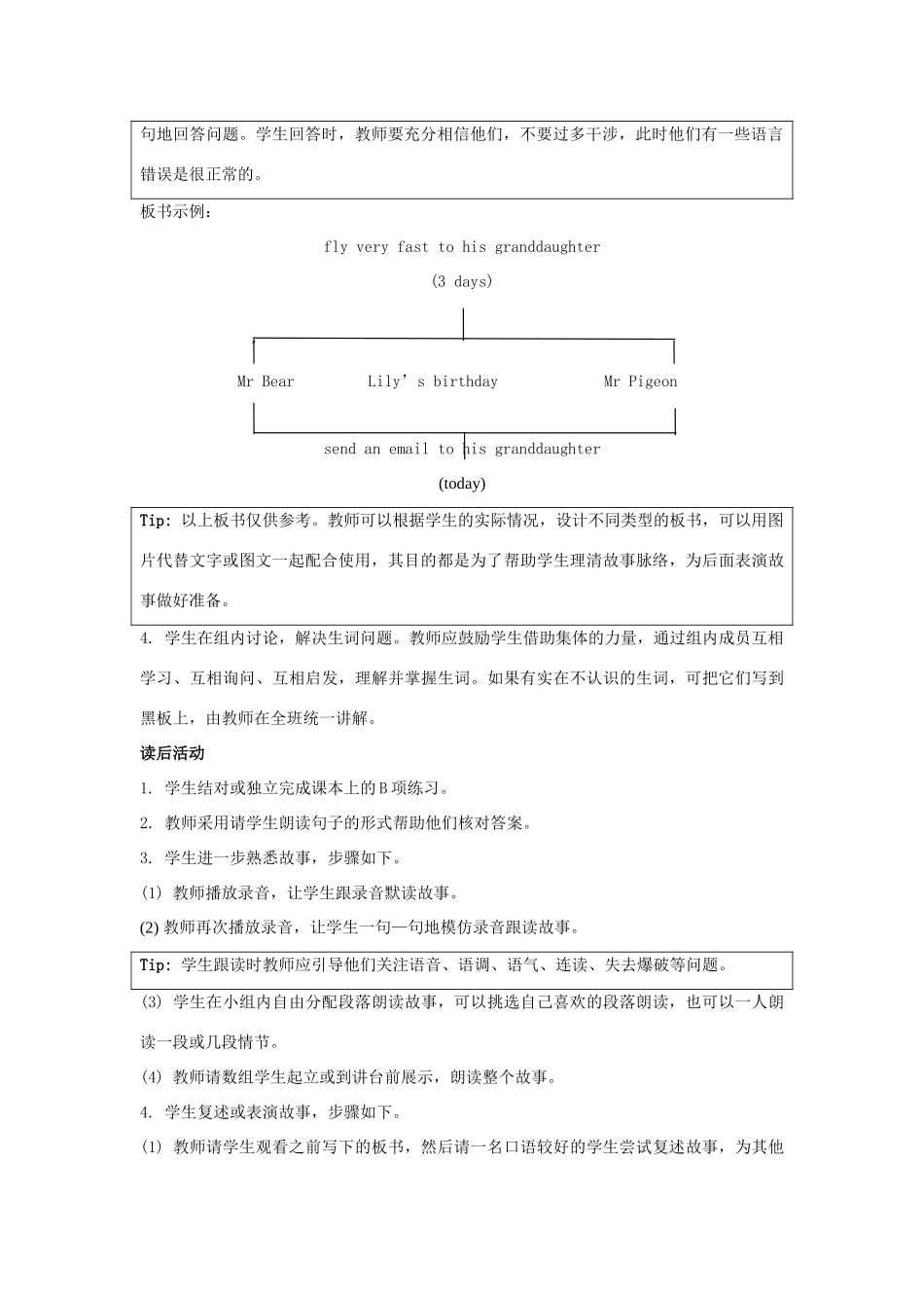 学年五年级英语下册 Unit 3《Making Contact》（Story Time）教学设计 人教新起点-人教新起点小学五年级下册英语教案_第2页