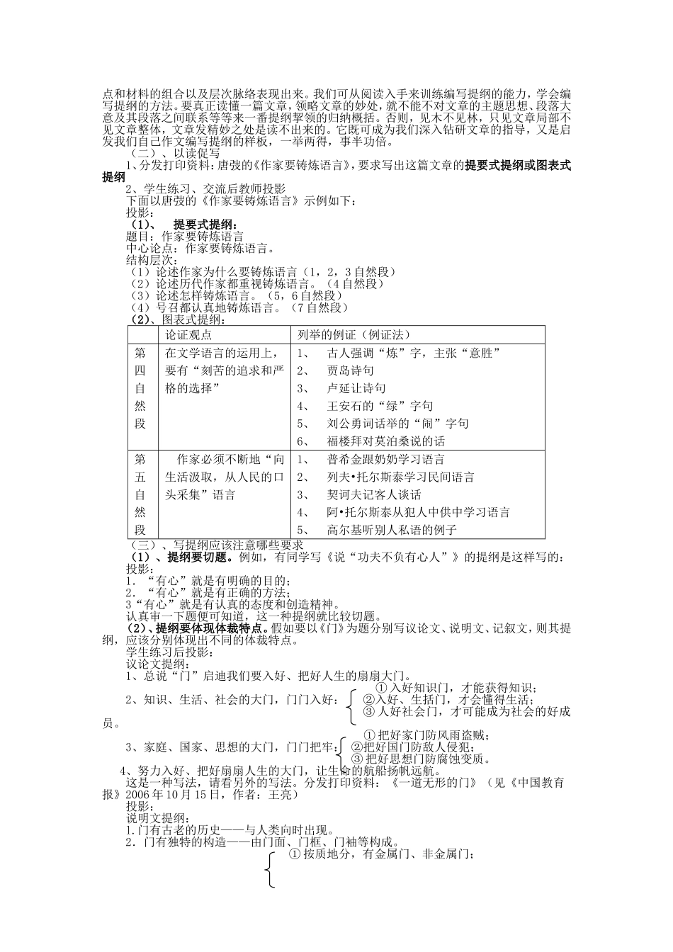 高考语文列提纲写作文教学设计 新课标 人教版_第2页