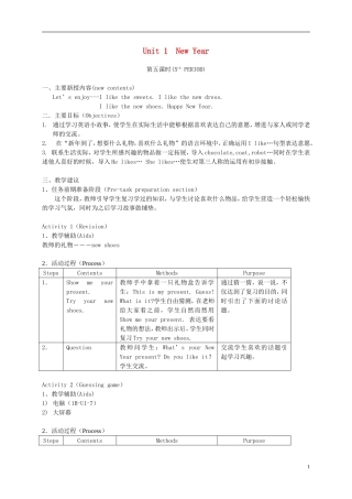 一年级英语下册 1B Unit1 New Year（5）教案 沪教牛津版