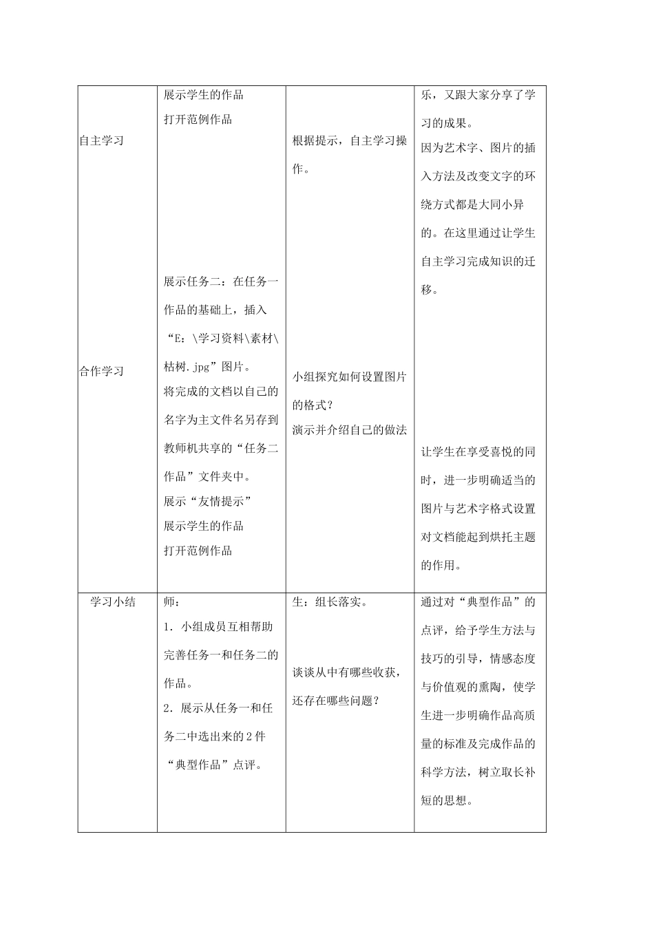 小学信息技术第二册下 让文档图文并茂教案 泰山版_第3页