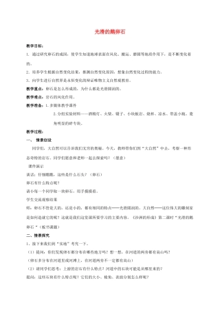 五年级科学下册  光滑的鹅卵石教案 冀教版