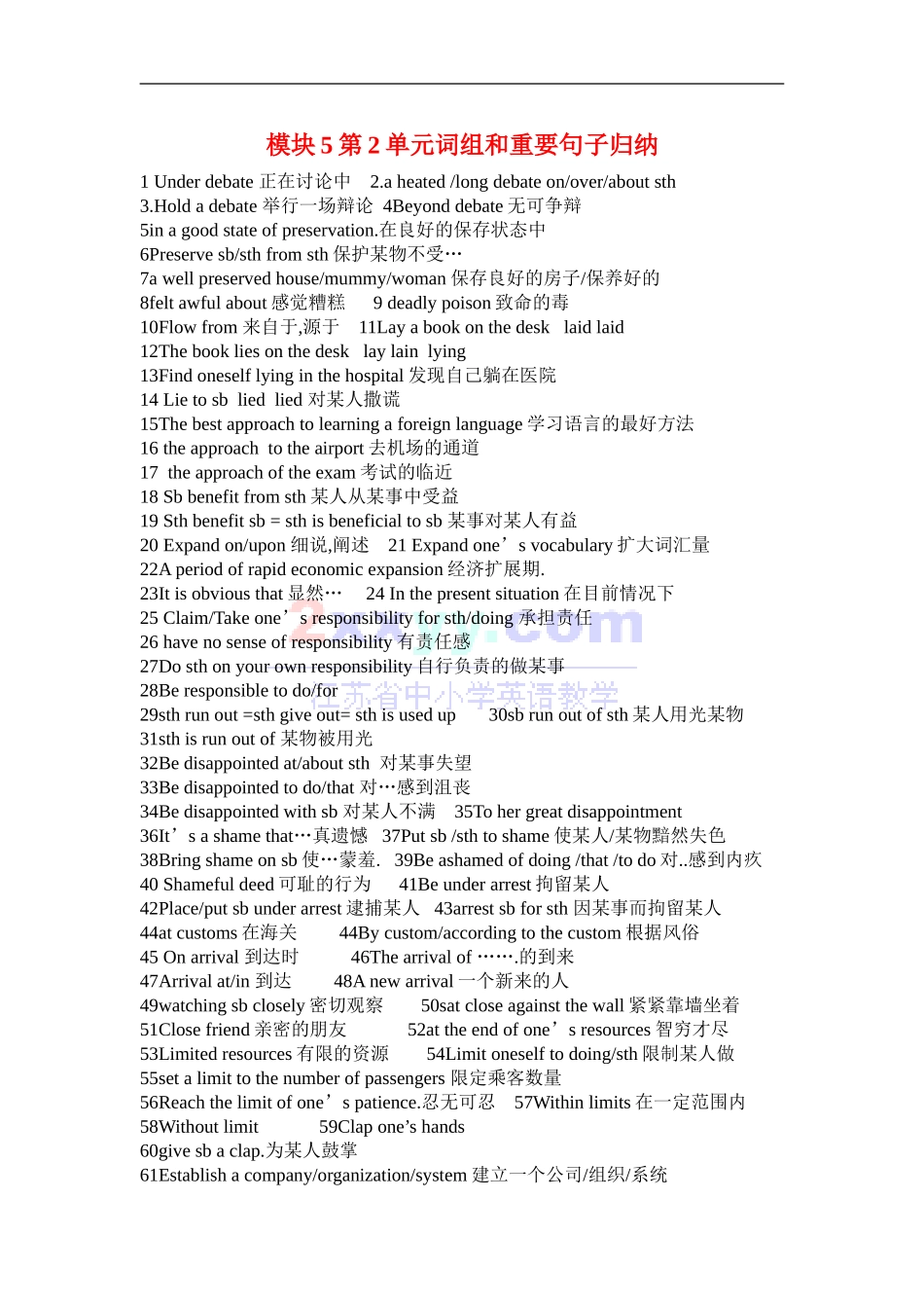 高中英语复知识点归纳教案牛津布必修5_第1页