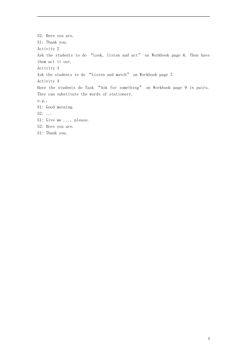 一年级英语上册 Unit2 My classmates period2教案 （新版）沪教牛津版_第3页