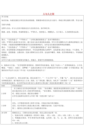 七年级政治上册 第四单元 人与人之间教学设计 教科版教材-教科版教材初中七年级上册政治教学设计