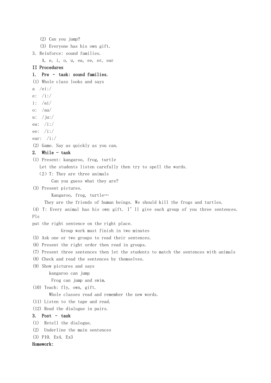 五年级英语上册 Module 2 Unit 4(7)教案 广州版_第2页