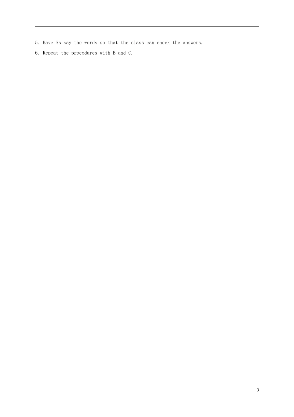 五年级英语上册 unit12教案 广东版开心_第3页