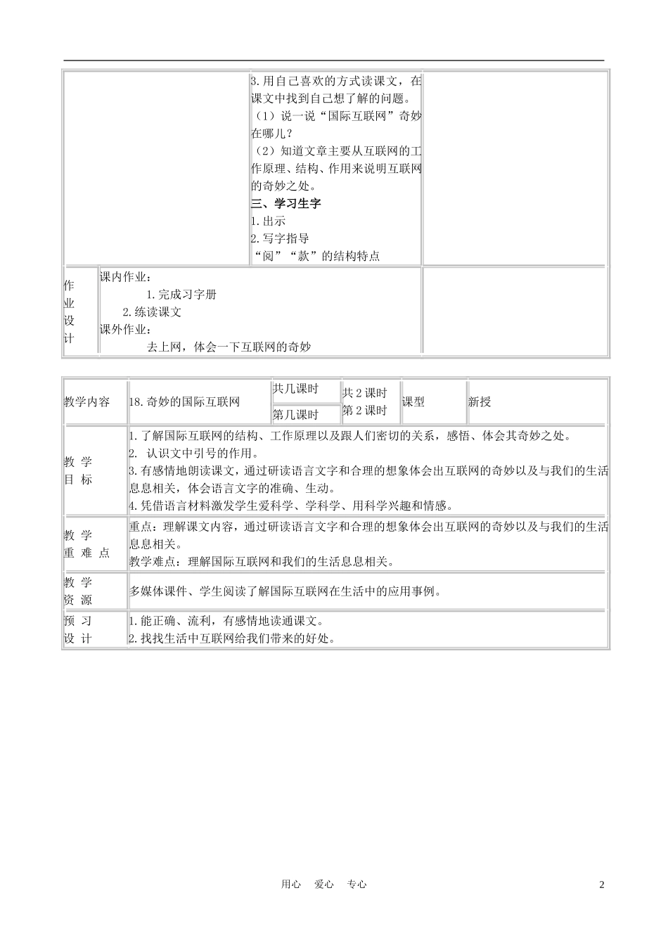 四年级语文上册 奇妙的国际互联网 3教案 苏教版_第2页