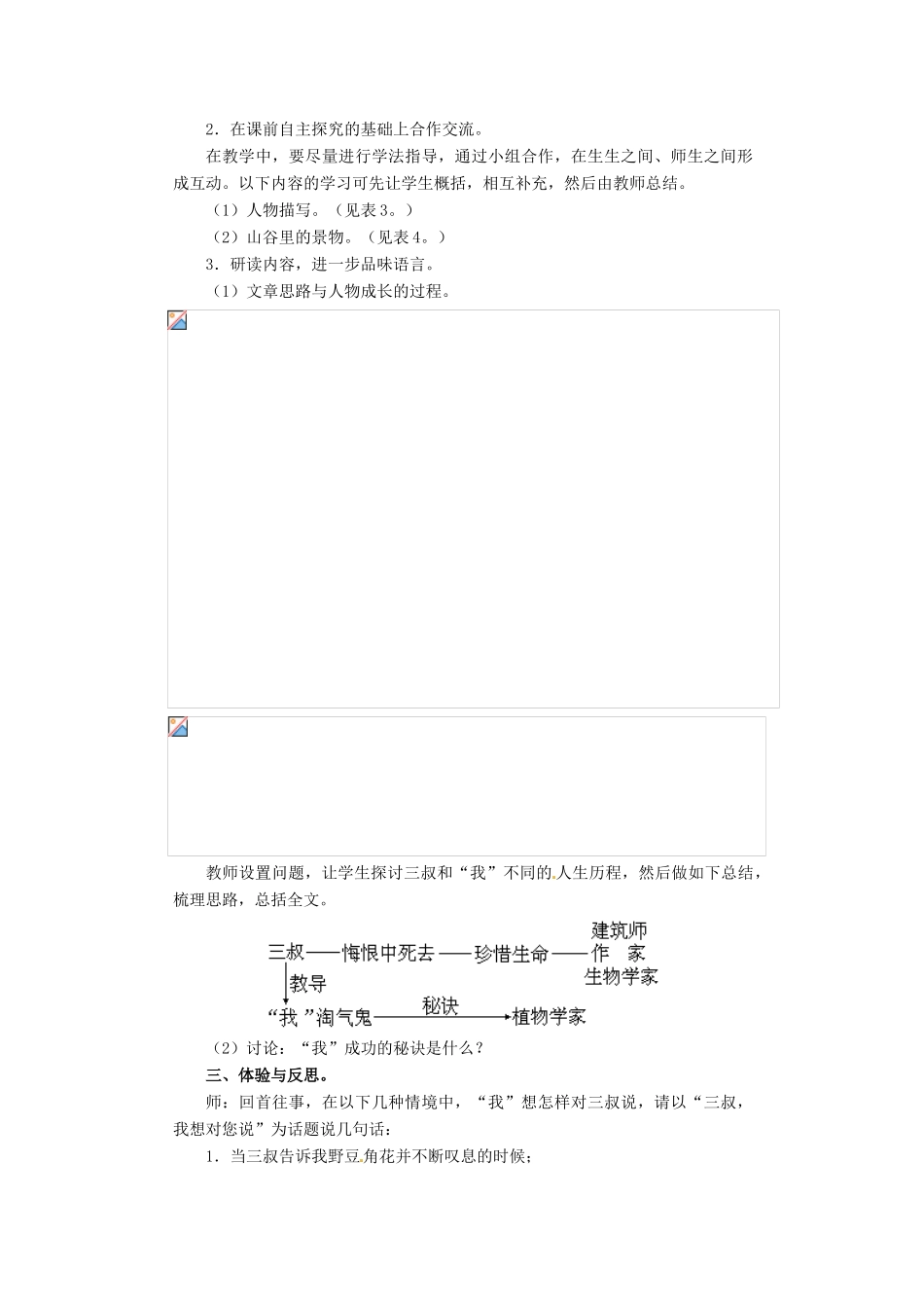 七年级语文下册：第6课《三颗枸杞豆》教学设计1（苏教版教材）_第3页