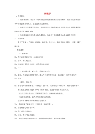 五年级科学下册《玩镜子》教案1 青岛版