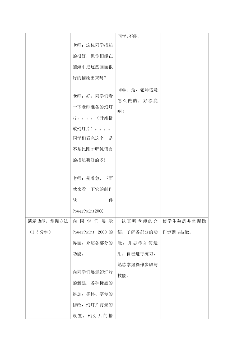 一年级信息技术下册 颐和园半日游—创建演示文稿教案 河大版_第3页