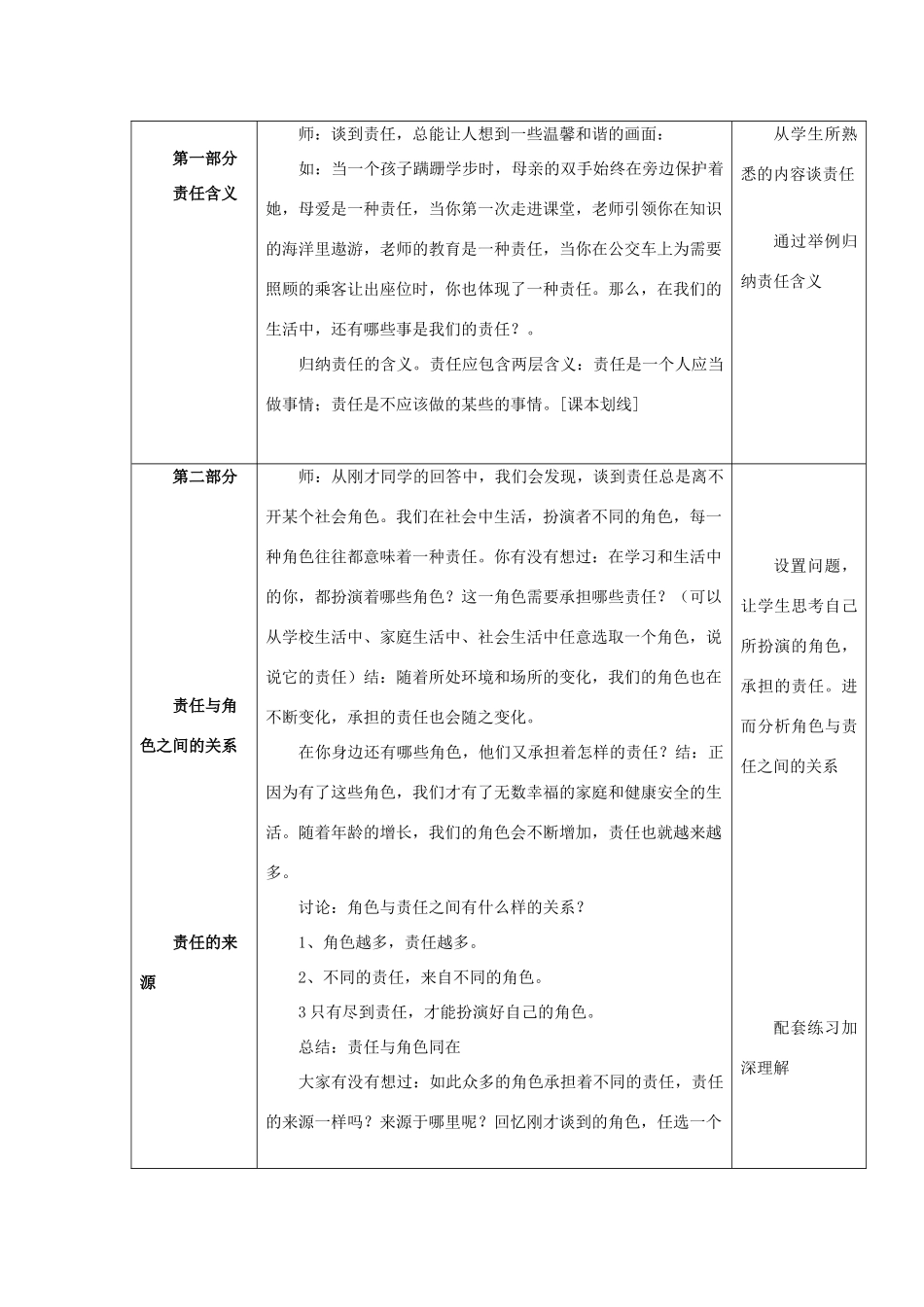 九年级政治全册 第一课 第一框 我对谁负责 谁对我负责教学设计4 新人教版教材_第2页