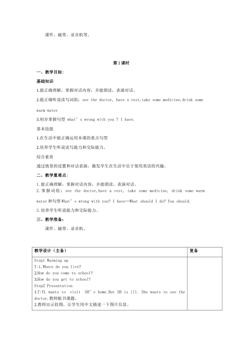 五年级英语下册 Project 1 Around our city教案 苏教译林版-人教版小学五年级下册英语教案_第2页