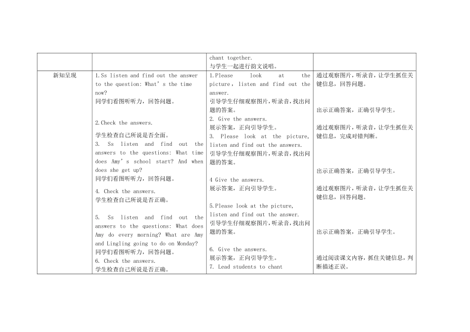五年级英语上册 Module 8 Unit 1 What time does your school start教案 外研版（三起）-外研版小学五年级上册英语教案_第2页