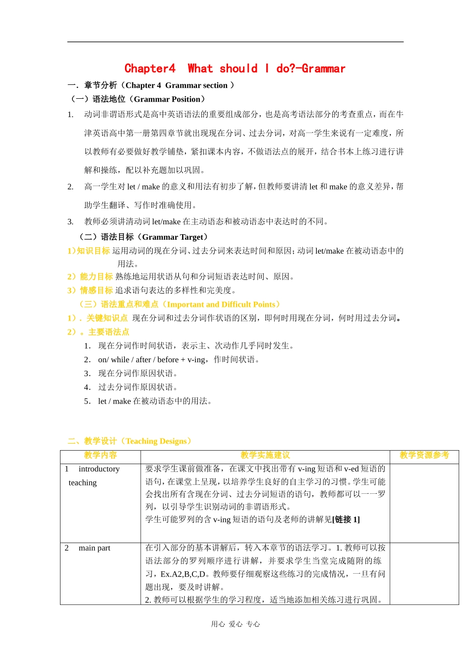 高中英语：Unit4 What should I do？-grammar教案牛津上海版_第1页