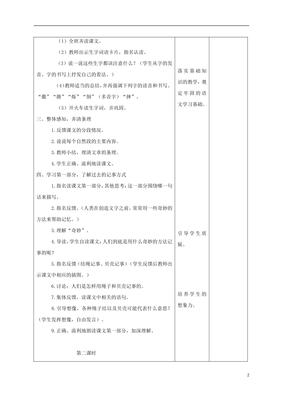 四年级语文下册 不用文字的书和信 2教案 长春版_第2页