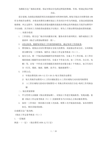 003.保洁定量考核办法