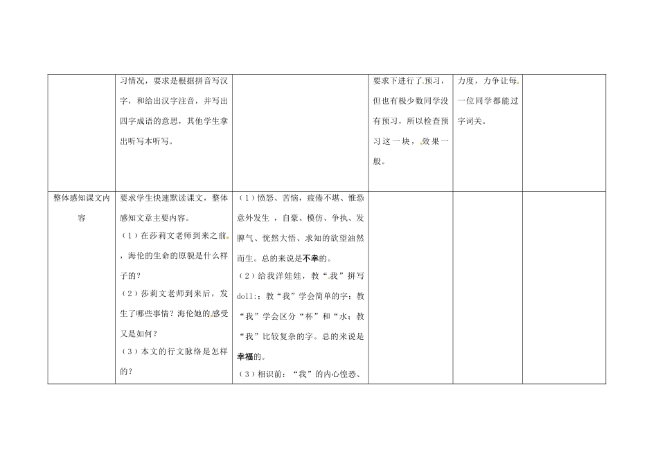 四川省华蓥市明月镇七年级语文上册 7 再塑生命的人（第1课时）教学设计 （新版教材）新人教版教材_第2页