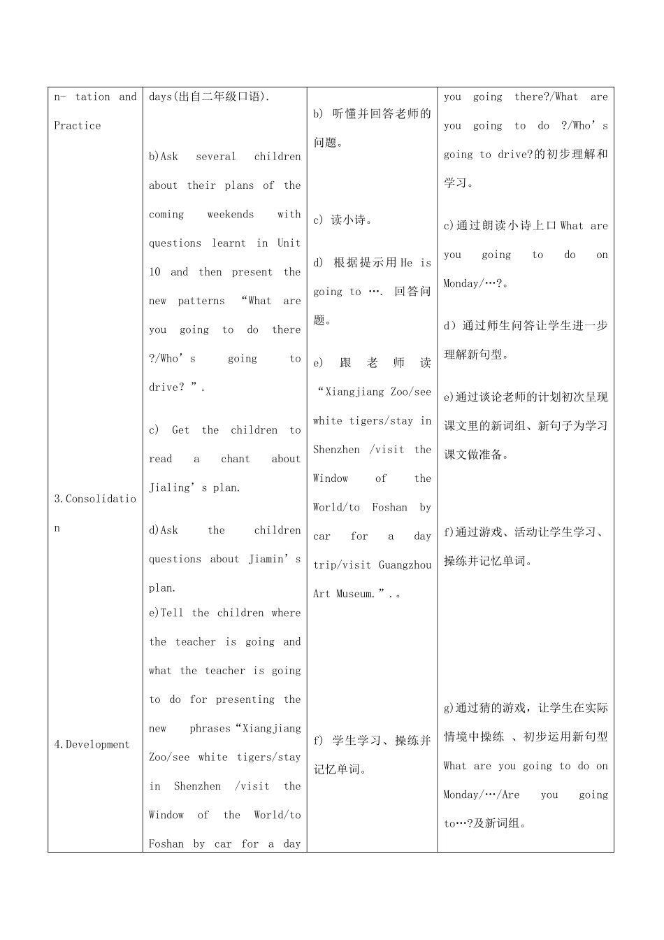 五年级英语上册 Module 4 Unit 11(4)教案 广州版_第3页