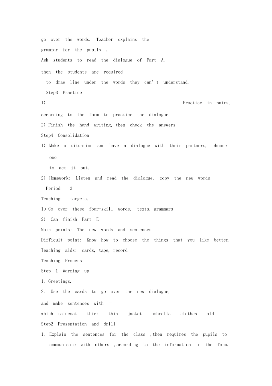 五年级英语上册 Unit 6 Which one do you want教案 湘少版-湘少版小学五年级上册英语教案_第3页