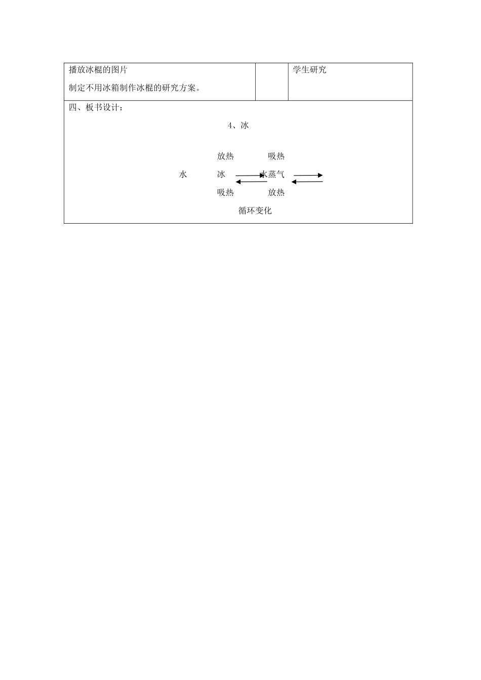 五年级科学上册 第一单元 变化的水 4 冰教案 首师大版-首师大版小学五年级上册自然科学教案_第2页