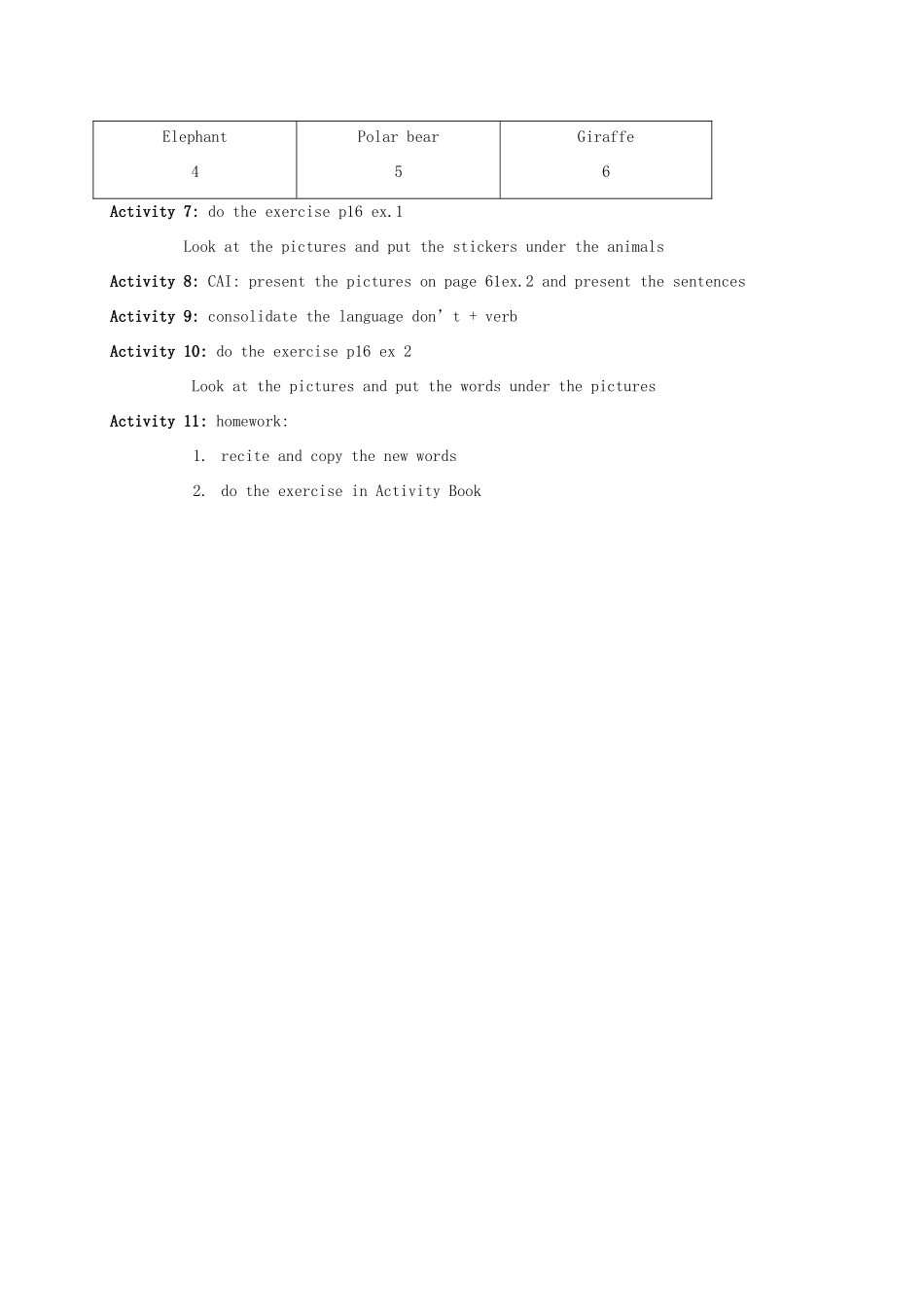 五年级英语上册 Module 5 Unit 13(8)教案 广州版_第2页