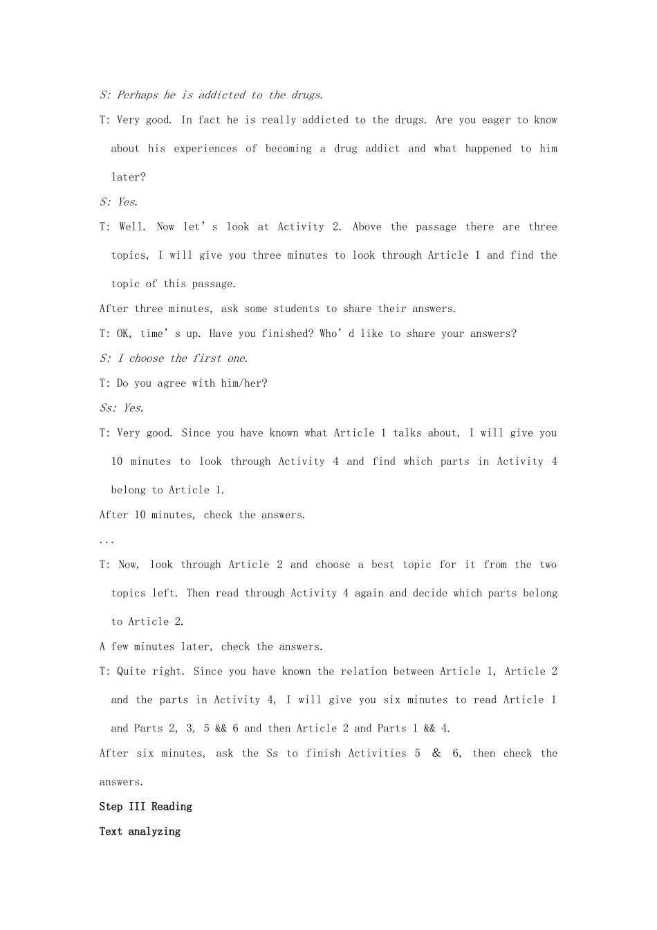 高中英语上学期第17周 模块2 课文语言知识点教学设计 新人教版必修2-新人教版高中必修2英语教案_第3页