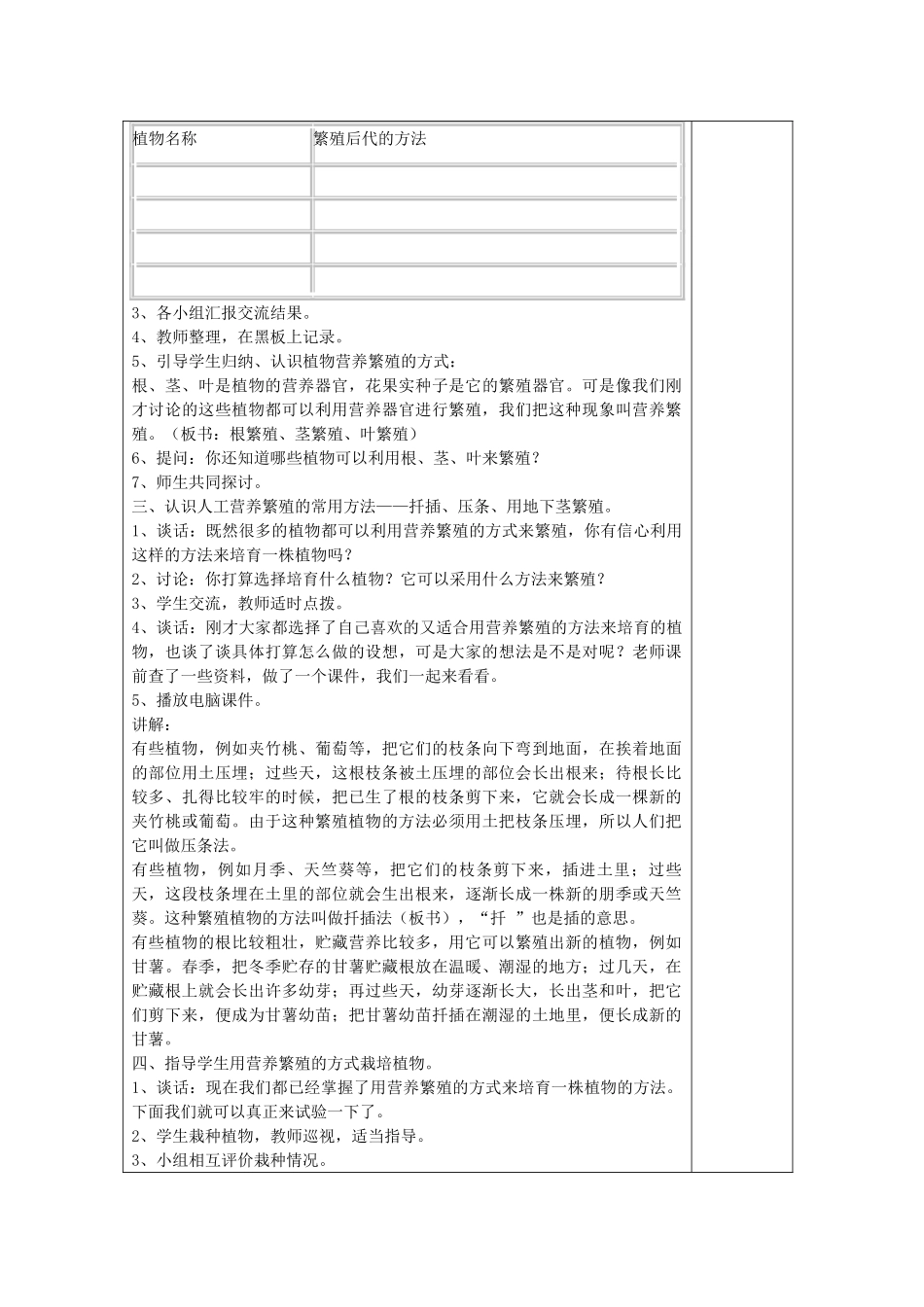 五年级科学下册 第三单元 生物的生长与繁殖 14 植物的“分身术”教案 青岛版六三制-青岛版小学五年级下册自然科学教案_第2页