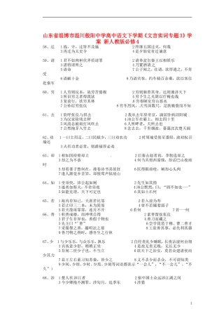 山东省淄博市淄川般阳中学高中语文下学期《文言实词专题3》学案 新人教版必修4
