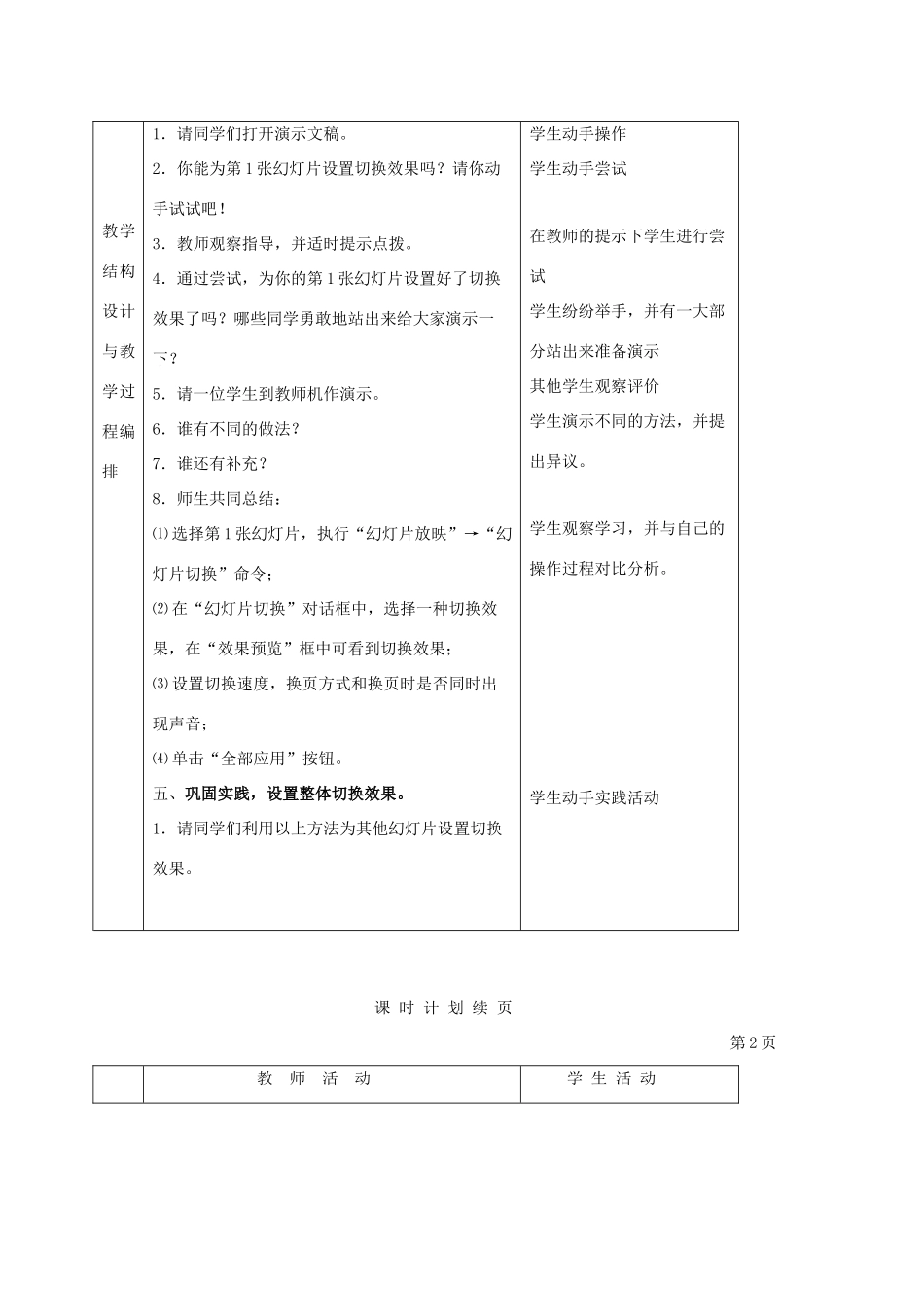 一年级信息技术下册 虚拟游览——自动播放演示文稿（一）教案 河大版_第3页