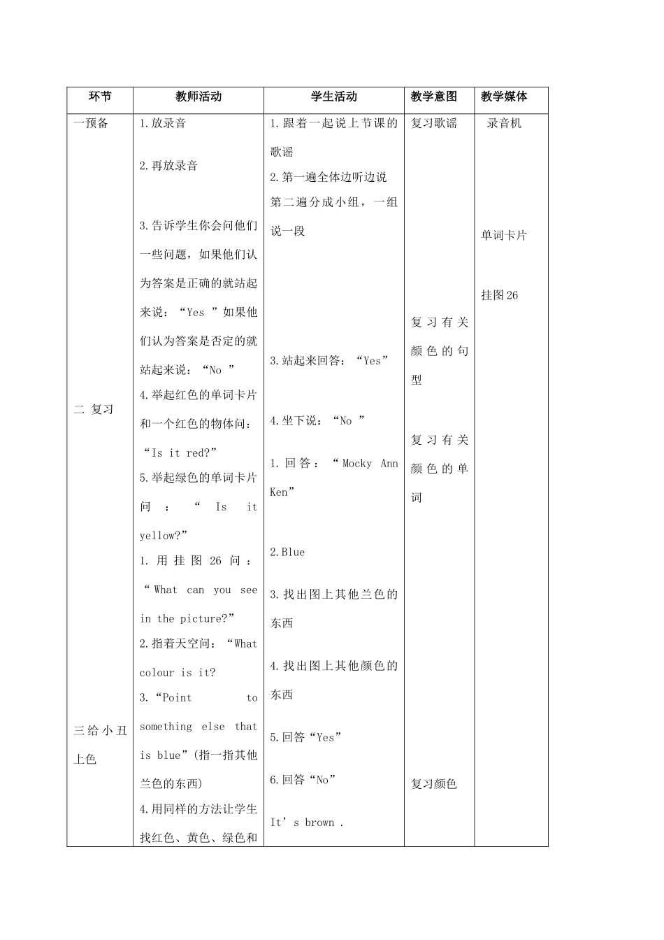 一年级英语上册 Unit 4 Lesson 16教案 北师大版_第2页