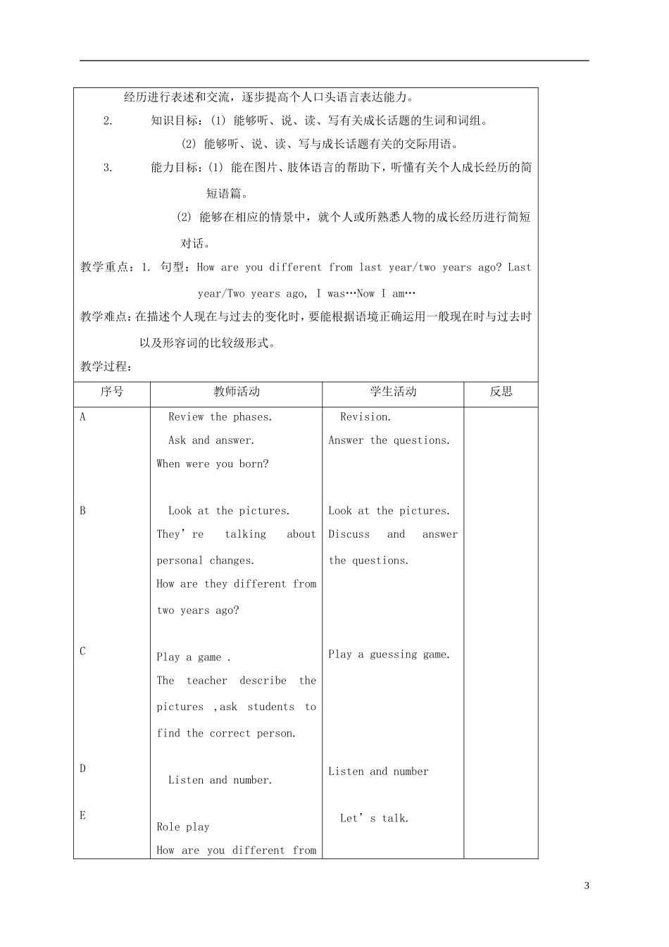 五年级英语下册 unit15 Lesson85-86教案 人教新起点_第3页