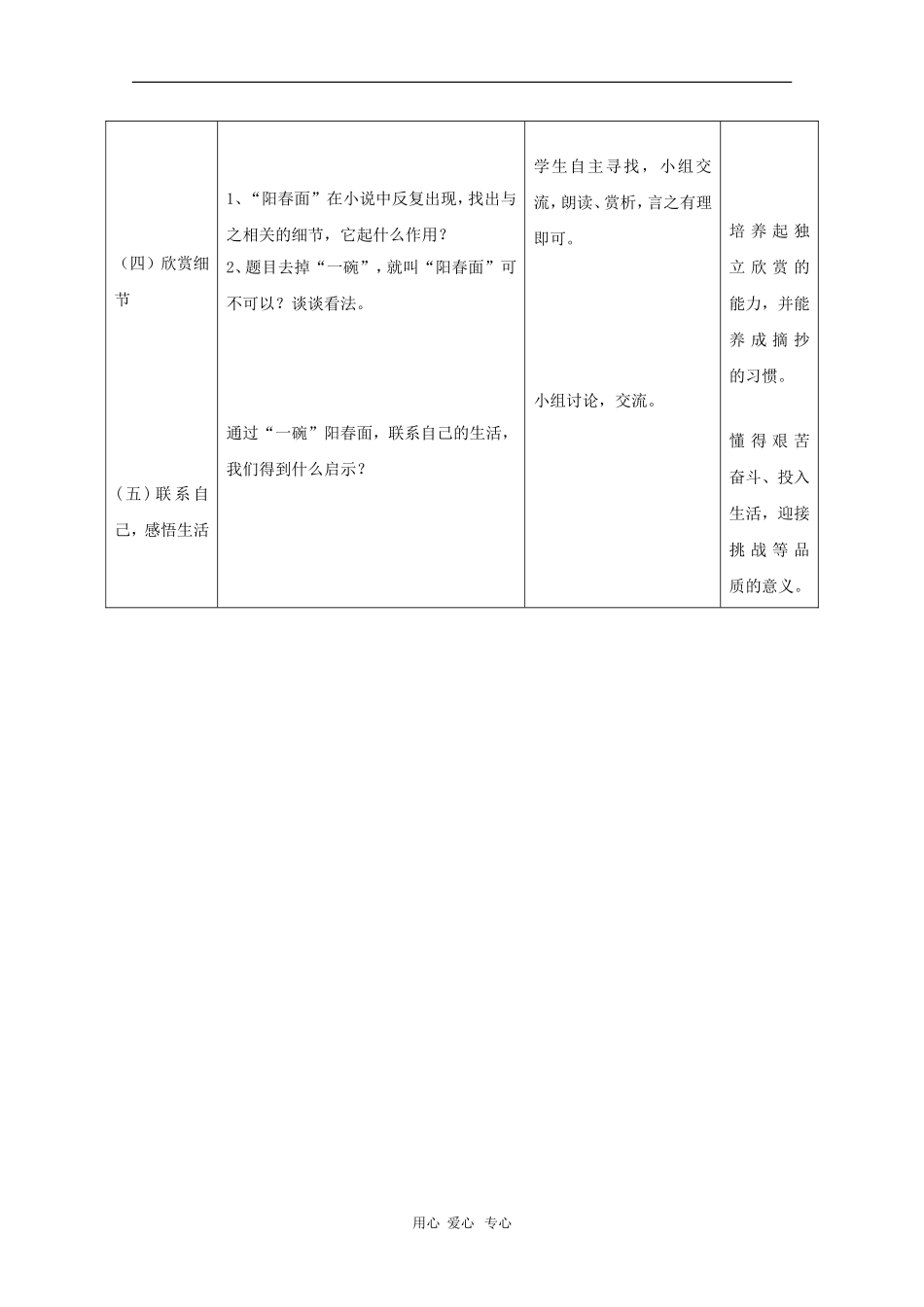 高一语文：3.9《一碗阳春面》教案（2）（沪教版第一册）_第3页