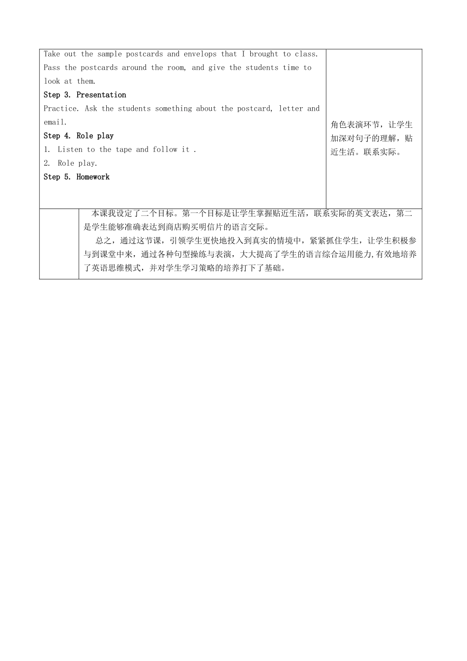 五年级英语下册 Lesson 13 Let's Buy Postcards教学设计 冀教版-冀教版小学五年级下册英语教案_第2页