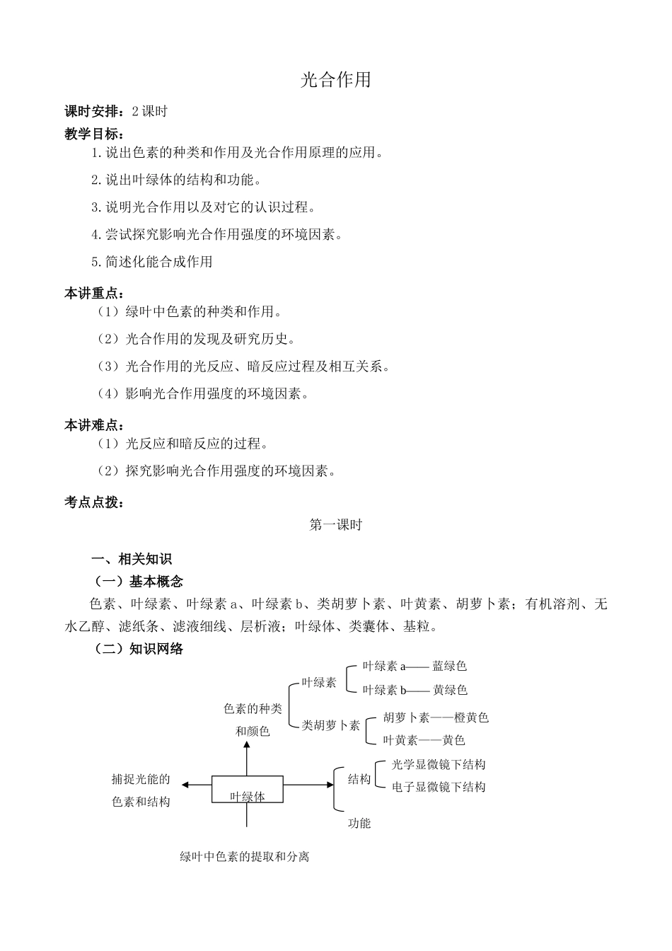 苏教版高中生物必修1光合作用4_第1页