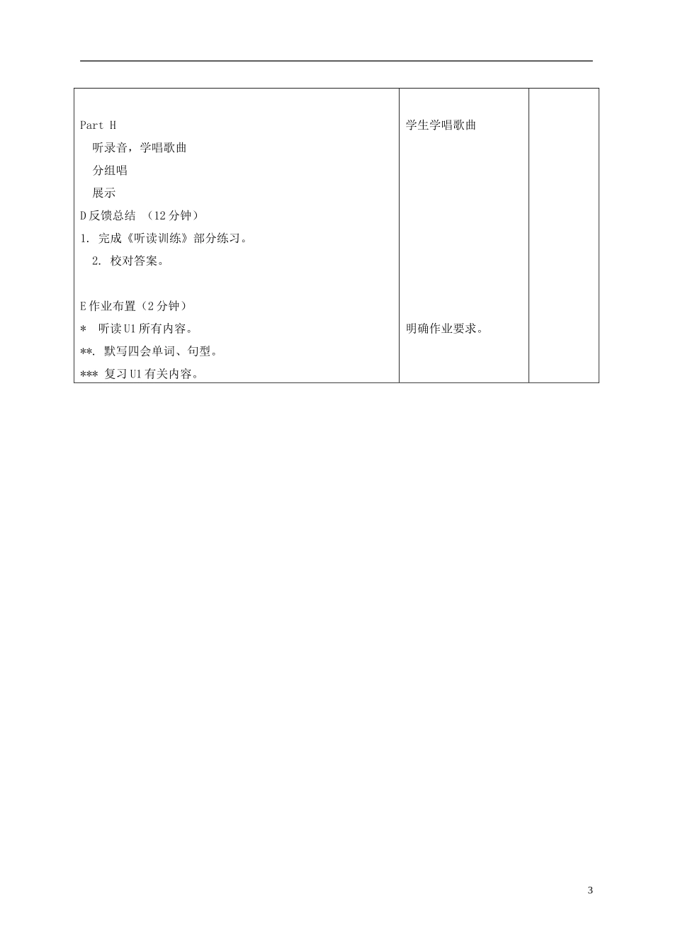 五年级英语下册 Unit 1(12)教案 苏教牛津版_第3页