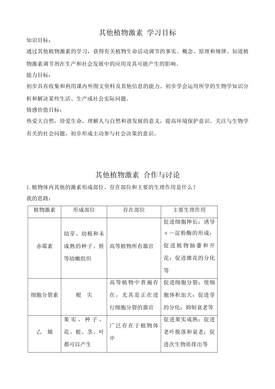 新人教版高中生物必修3其他植物激素2_第1页