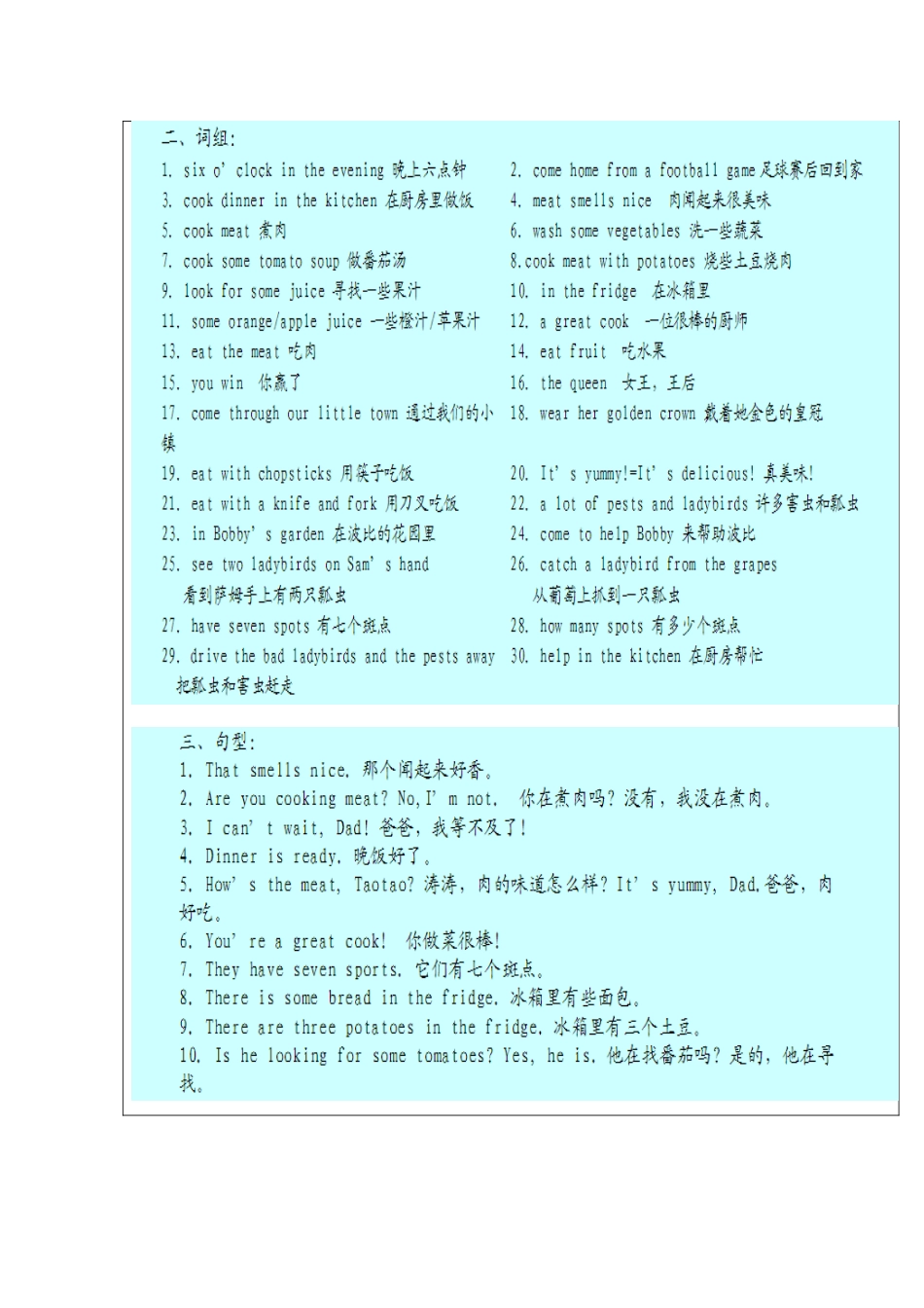 五年级英语下册 Unit 6《In the Kitchen》教案 （新版）牛津译林版-牛津版小学五年级下册英语教案_第2页