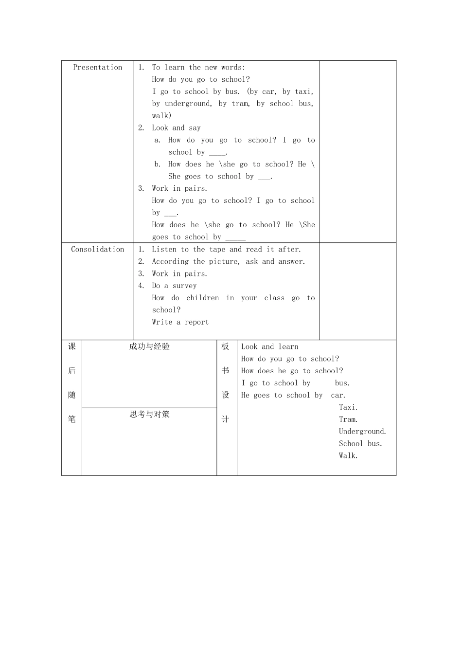 五年级英语上册 Module 3Unit 1 A day at school教案4 沪教牛津版-沪教牛津版小学五年级上册英语教案_第2页