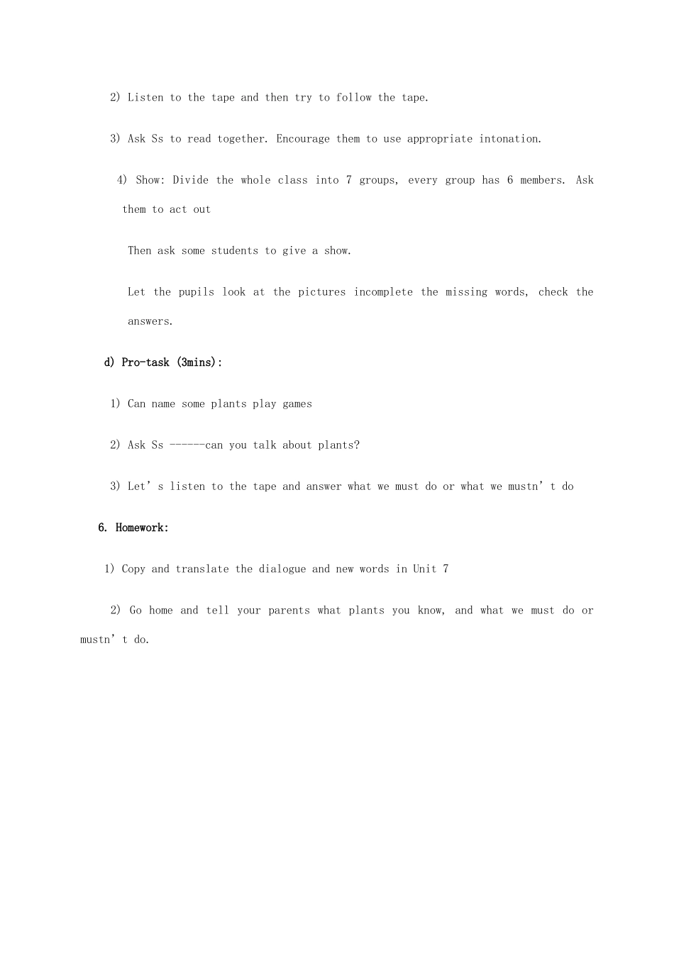 五年级英语上册 Module 3 Unit 7(3)教案 广州版_第2页