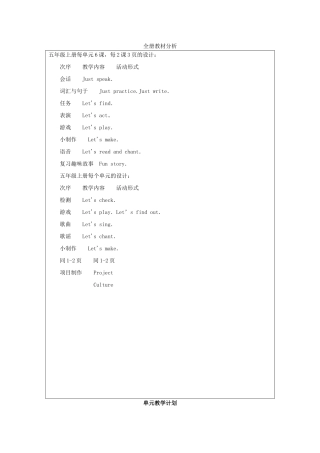 五年级英语上册 全一册教案1 人教新版-人教版小学五年级上册英语教案