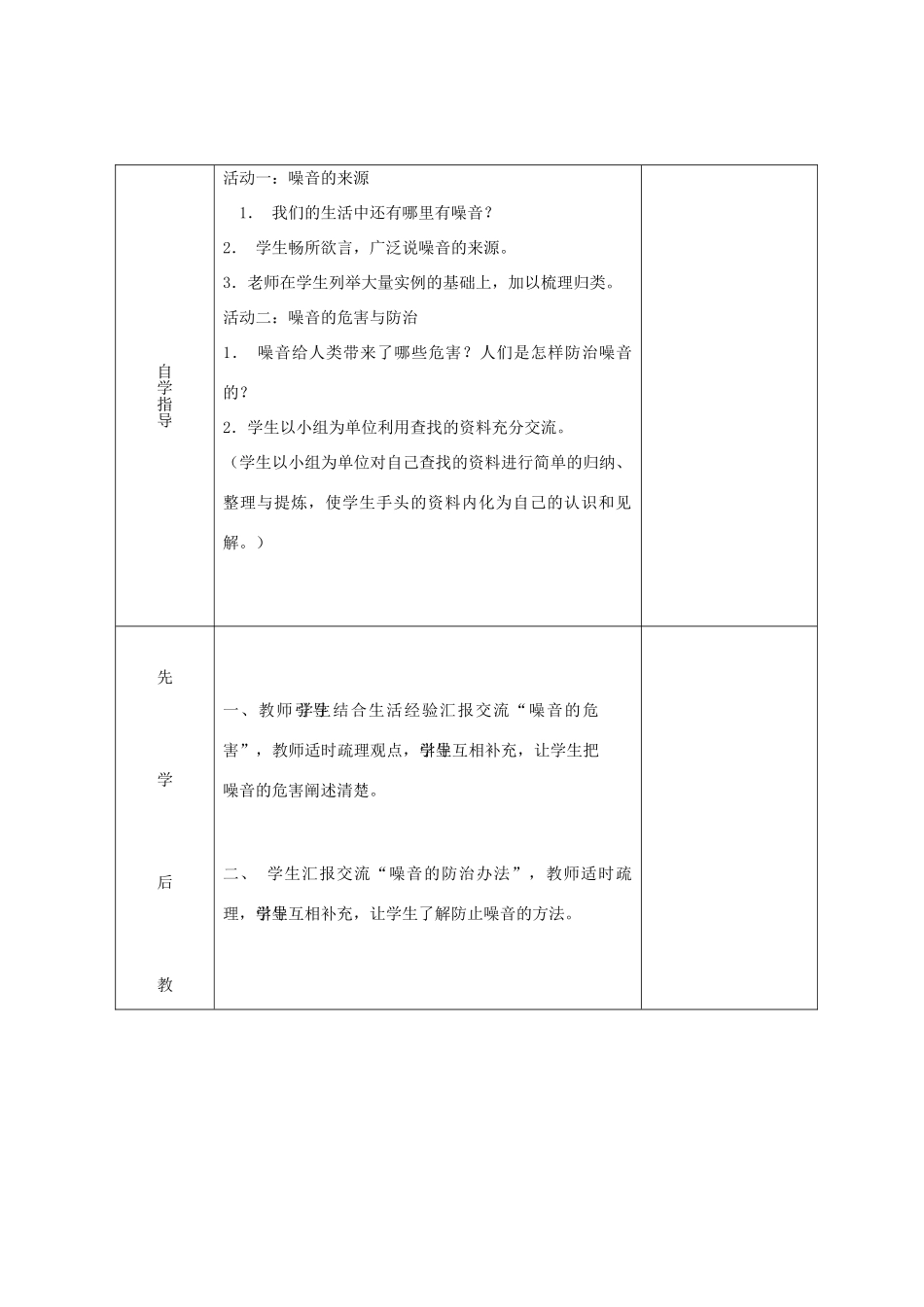 五年级科学上册 第三单元 声音的秘密 13 噪声的危害与防治教案 青岛版五四制-青岛版小学五年级上册自然科学教案_第2页