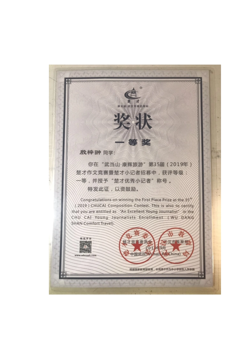 小荷才露尖尖角小学硚口好少年殷梓翀童年故事_第2页