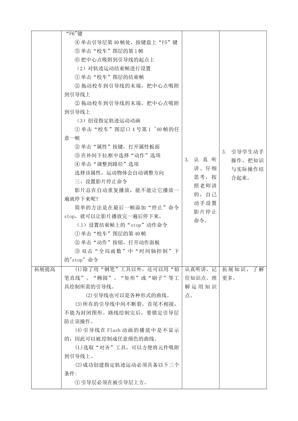 五年级信息技术上册 第8课 线路图上的图画—指定轨迹运动教案 粤教版-粤教版小学五年级上册信息技术教案_第2页