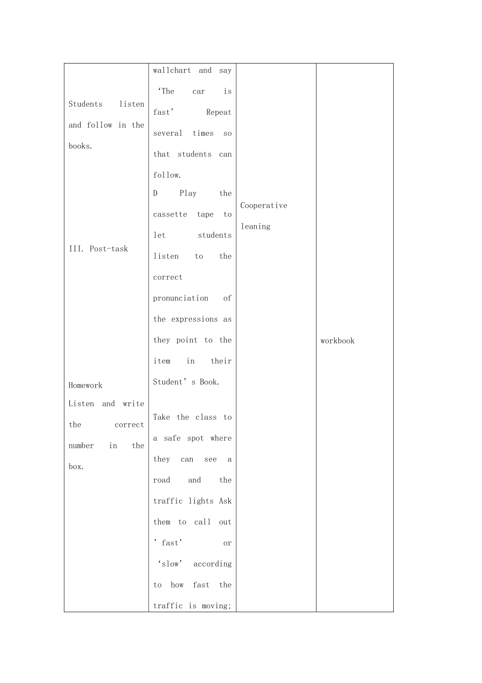 二年级英语上册 Unit 5 Crossing the road（period2）教案 沪教牛津版-沪教牛津版小学二年级上册英语教案_第3页