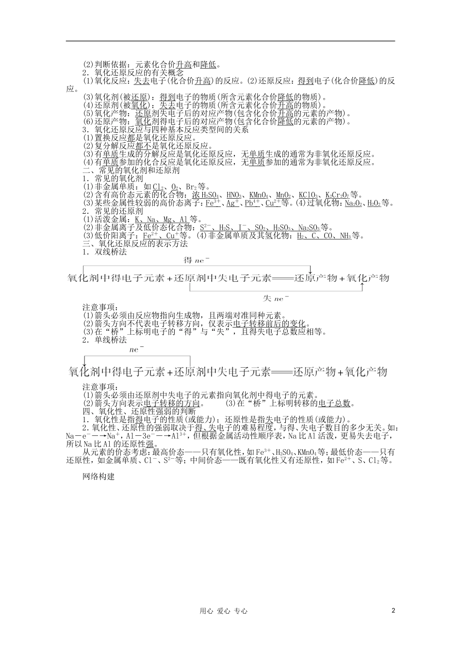 云南省保山曙光学校高三化学《第五讲 氧化还原反应》教学设计_第2页