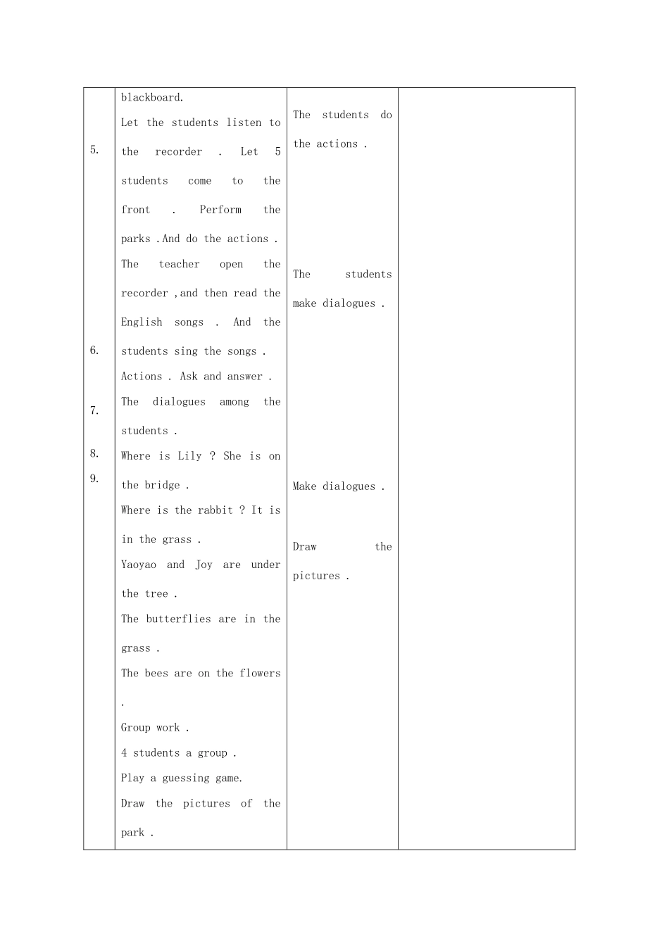 二年级英语上册 unit4 Lesson23-Lesson24教案 人教新起点_第2页