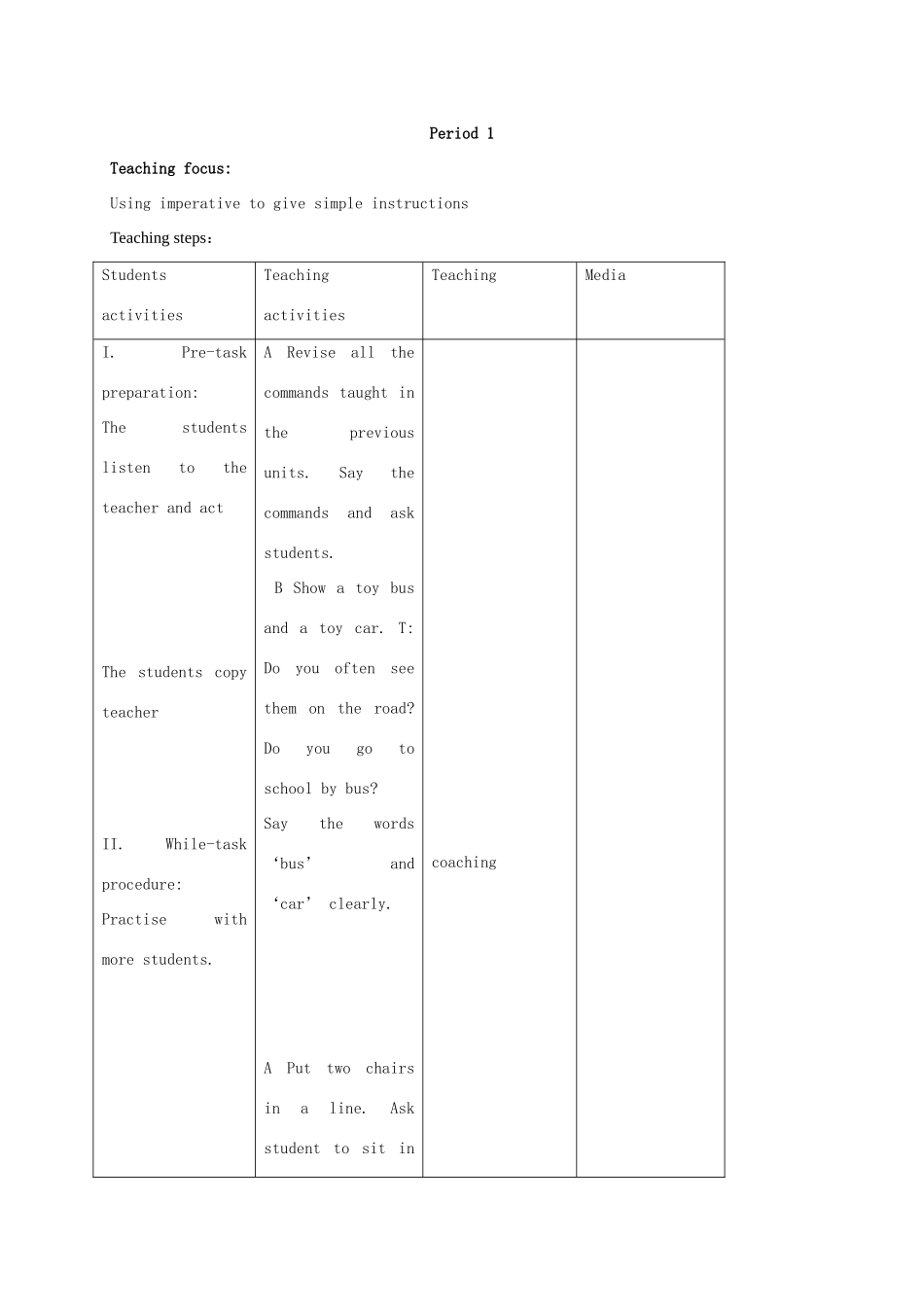 二年级英语上册 Unit4 period1教案 沪教牛津版_第2页